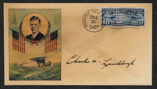 Charles Lindbergh collector envelope w original period stamp 90 years old *O1173