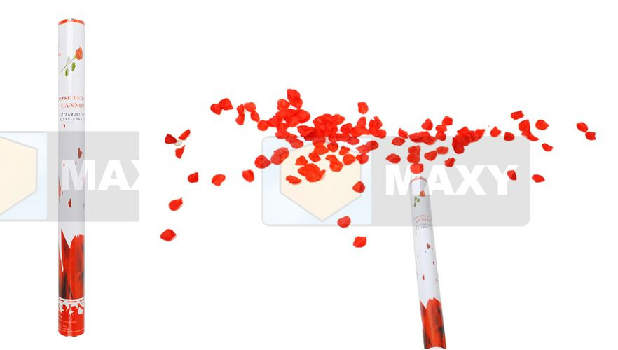 TUBO CANNONE SPARA PETALI DI ROSA PER FESTE MATRIMONIO SPOSO SPOSA ROSSO