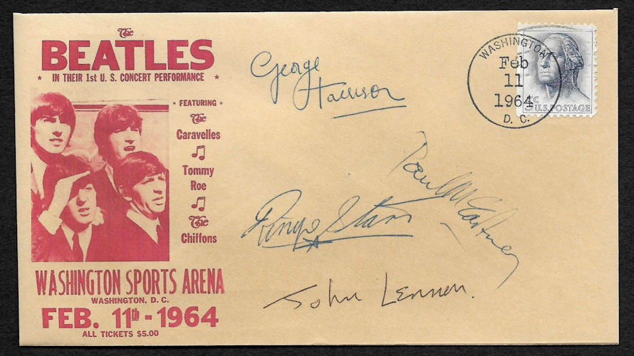 The Beatles 1964 1st USA Concert Collector Envelope With