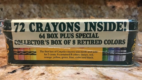 Crayola Collectors Colors Limited Edition 1991 64 Crayons+ 8 Retired Colors New