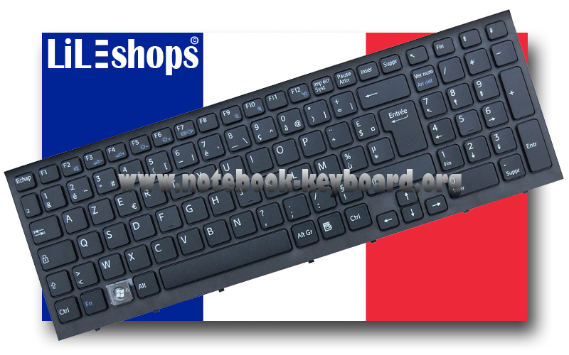 Clavier Fr Azerty Sony Vaio Vpcee2e1e/Wi Vpcee2e1r/Wi Vpcee2m1e/Wi Vpcee2m1r/Wi