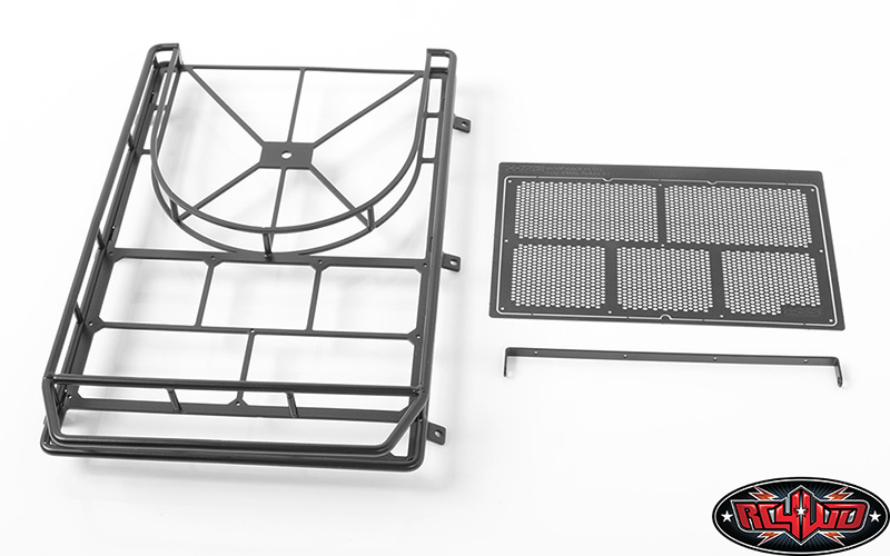 W/spare Tire Mount For Axial Scx10 Ii Xj (black) Vvv-c0345