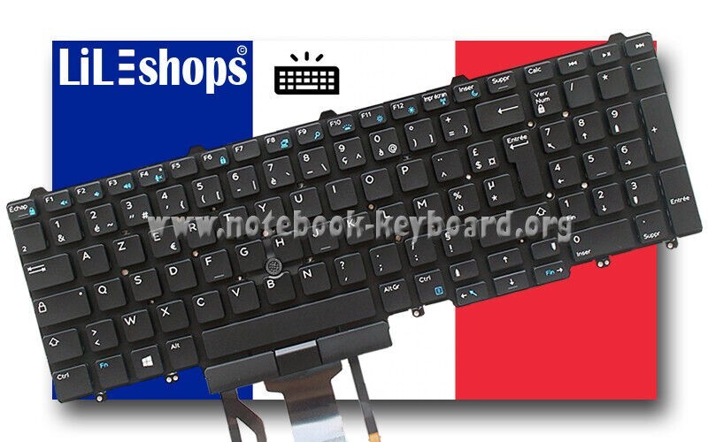 Clavier FranÃ§Ais Original Dell Latitude 15 5000 - E5550/5550 E5570 RÃ©TroÃ©ClairÃ©