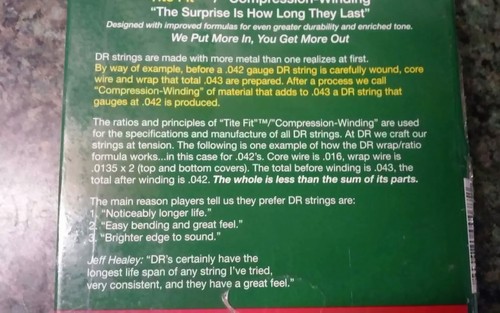 DR The Handmade Guitar String Rare Phosphor Bronze RPL-10 SEALED NEW