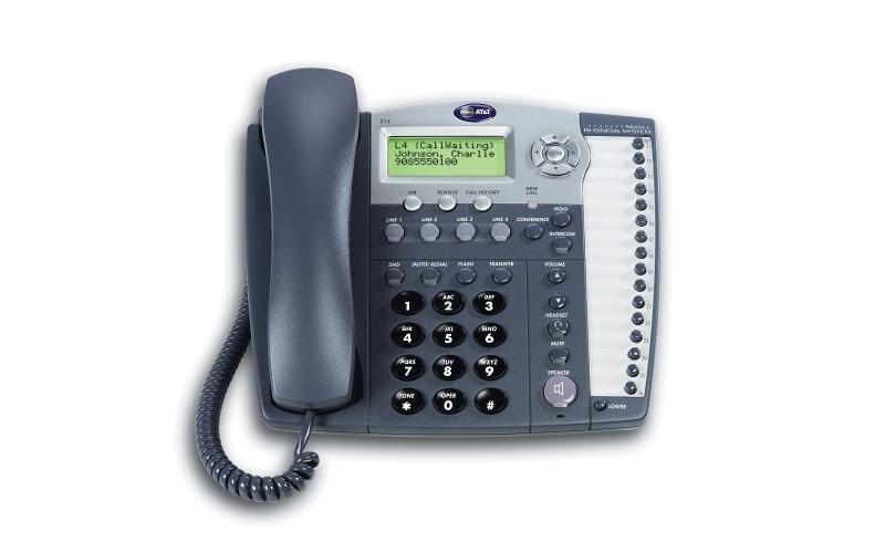 Fully Refurbished At&t 974 4-line Speakerphone Caller Id Phone (titanium Blue)