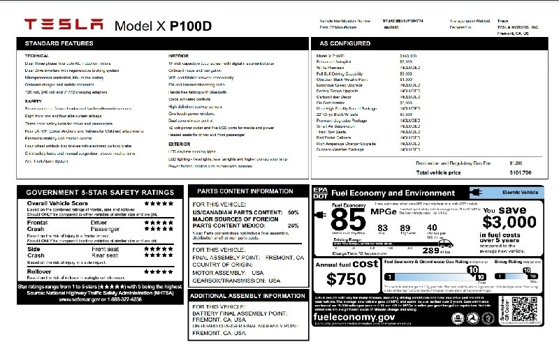 MODEL X P100D- chrome wrapped in blk