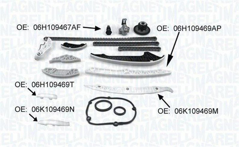 Magneti Marelli Kit De ChaÃ®Ne De Distribution 341500001370 Pour Vw Golf Vi (5k1)