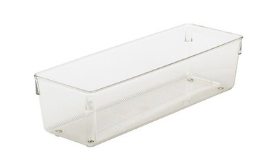 InterDesign 52930 Linus Clear Plastic Drawer Organizer 3 H x 4 W x 12 D in.