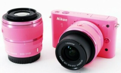 美品✨️ Nikon ニコン J1 10-30レンズセット ピンク 一眼レフカメラ Nikon 1 J1 Digital Camera 10-30mm / 30-110mm Lens Kit Pink