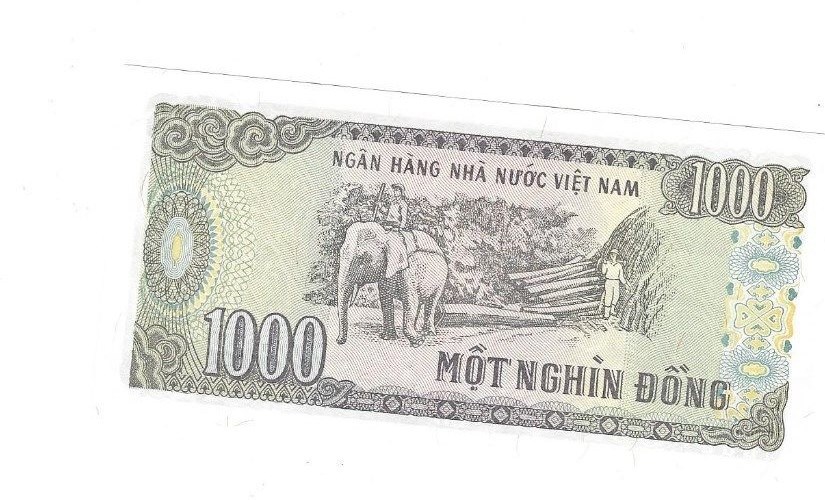VIET NAM 1000 DONG BANK NOTE UNCIRCULATED 1988 SERIAL NUMBER MO 0166833
