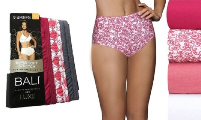 Bali Luxe Super Soft Stretch Cotton Briefs Panties with a Plush Waistband 3-Pack