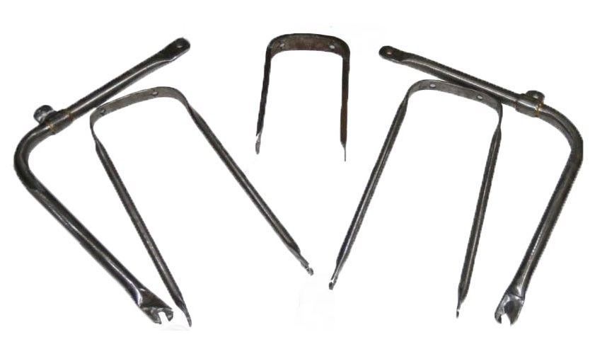 BSA Front Rear Mudguard Stays Fitting Bare Metal 1950 C11 C10 250cc Models 