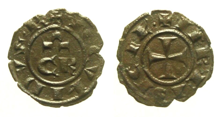 Brindisi - Corradino di S. (1254-1258) - Denaro BB g.0,7 - RRR Mir 317
