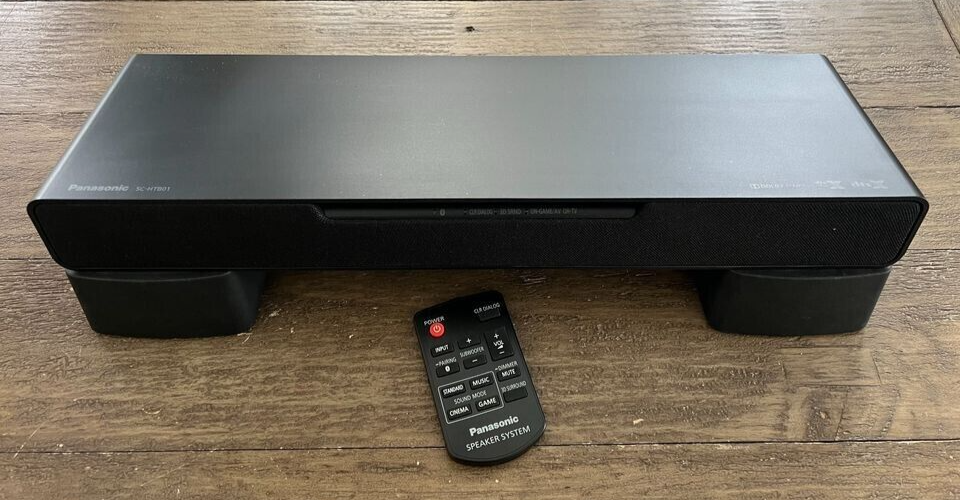 Panasonic SoundSlayer Dolby Atmos Bluetooth Soundbar w/Audioengine Speaker Stand