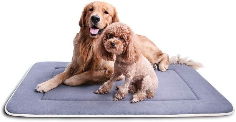 Kennel Pad Crate Mat Washable Chew Proof Orthopedic Antislip Grey New