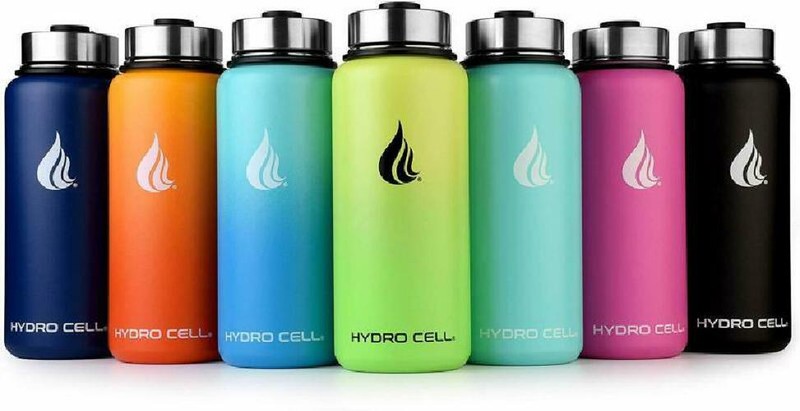 HYDRO CELL Stainless Steel Water Bottle w/Straw  Wide Mouth Lids (40oz 32oz 24o