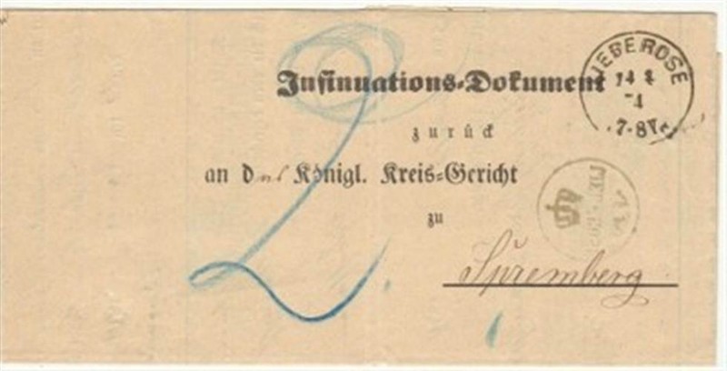 Lieberose PostentschÃ¤Digungsschein