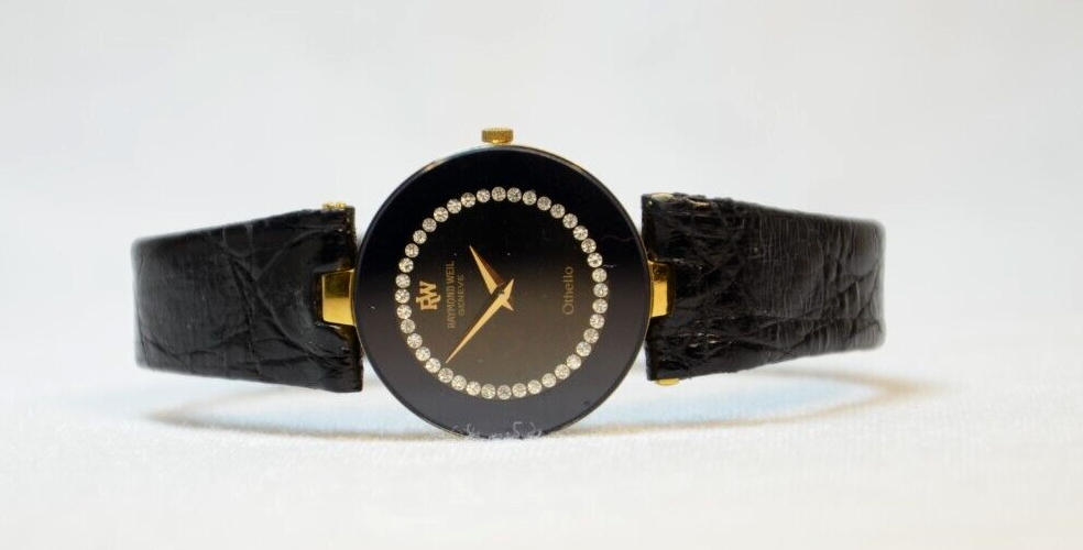 RARE RAYMOND WEIL OTHELLO ULTRA THIN 18K GOLD ELECTROPLATE