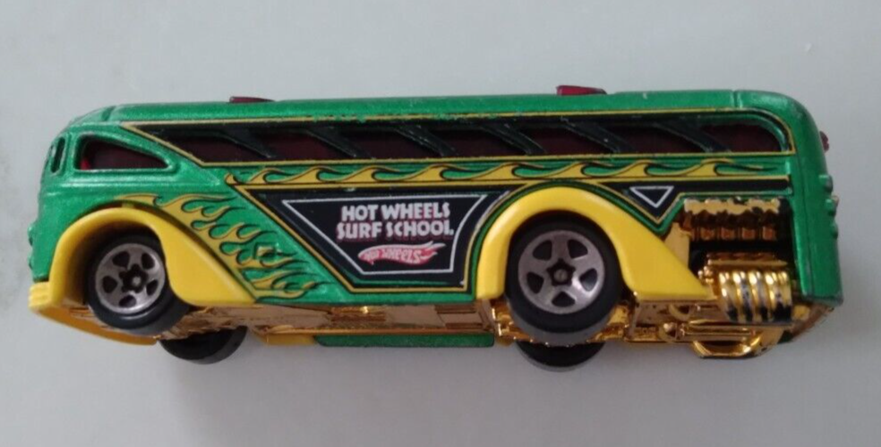 HOT WHEELS SURF SCHOOL GREEN/YELLOW SURFIN' SCHOOL BUS | eBay