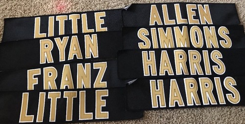 New Orleans Saints Game Worn Used Jersey Nameplates Your Choice