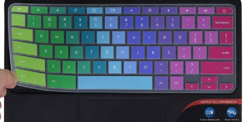 Colorful Lenovo Chromebook Keyboard Cover Fit 2019/2018 Lenovo Chromebook C330 1