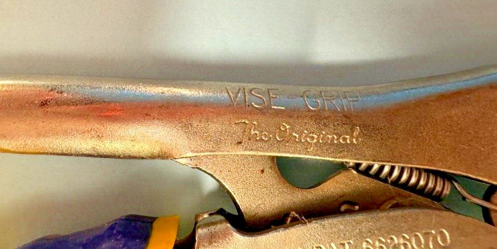 Vintage Irwin Vise-Grip 7" Locking Pliers, Original, Curved Jaw,  7CR
