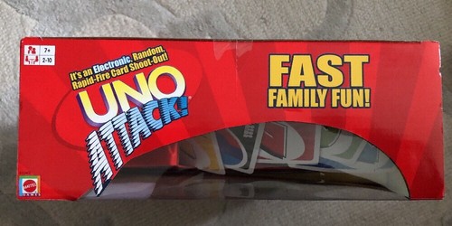 New in Sealed Box Uno Attack Game! Electronic Card Launcher & Sound Alert!