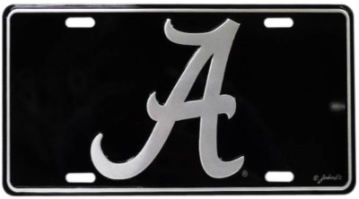ALABAMA CRIMSON TIDE ELITE CAR TRUCK TAG LICENSE PLATE BLACK SIGN UNIVERSITY  