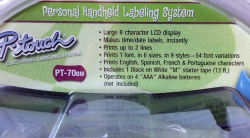 Personal Handheld Labeling System Brother PT70 BM M Tape Home or Office New