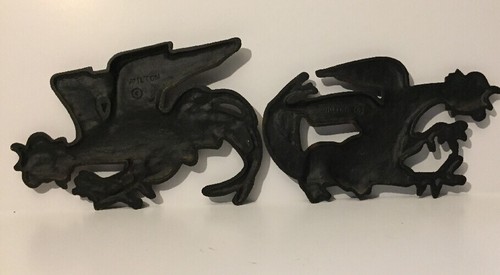 Painted Iron Fighting Roosters by Wilton