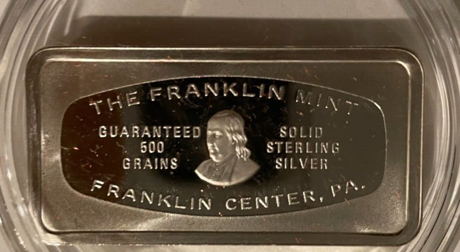 Franklin Mint 1976 Christmas 500 Grains Solid Sterling Silver