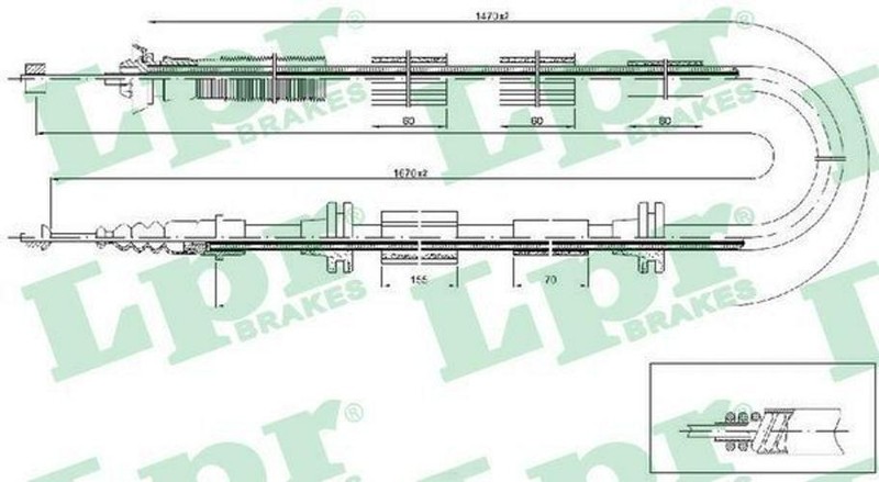 Lpr C0206b Handbremsseil Seilzug Feststellbremse FÃ¼R Fiat Stilo (192) Hinten