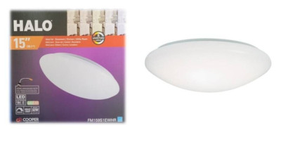 HALO Metalux FM15WRCCR 4.1 in. H X 15 in. W X 15 in. L White LED Ceiling Light