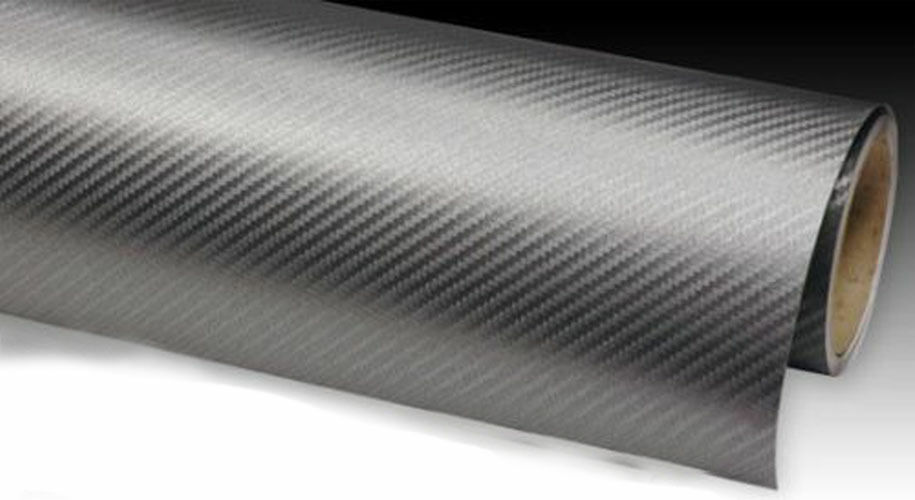 Pellicola Adesiva Auto Moto Fibra Di Carbonio 3D Grigia In Vinile 35x50cm sus