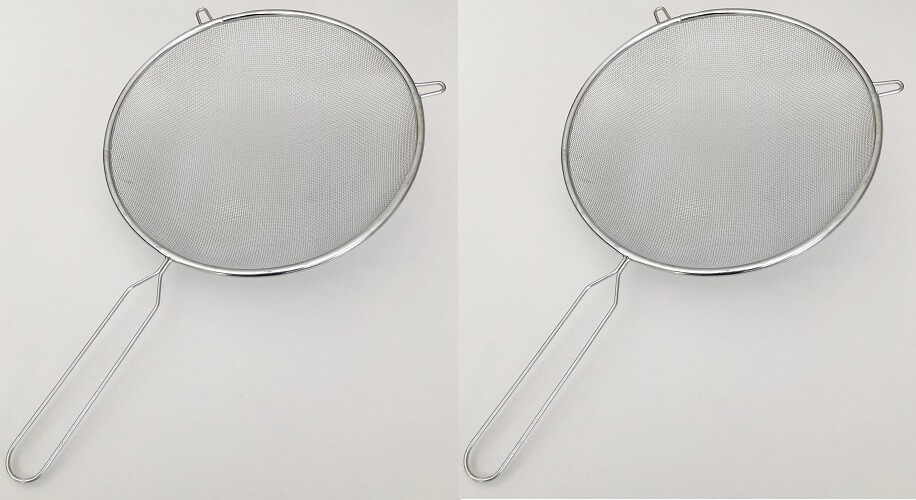 2x Küchensieb 21cm Abtropfsieb Nudelsieb Metallsieb Sieb mit Griff Neu