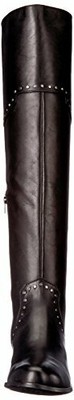 Aerosoles Womens West Side Leather Almond Toe Over Knee, Black Leather, Size 8.5