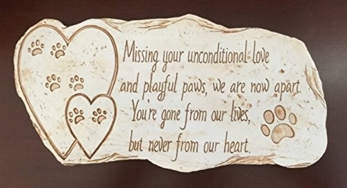 Memorial Stone Marker Dog Cat Outdoor Pet Headstone Tombstone Weatherproof