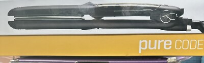 New Pure Code Titanium Hair Straightener W Case BLACK