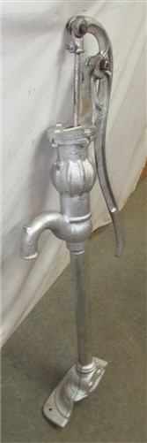 Well Water Pump Cast Iron Cistern Pitcher Windmill Garden Red Jacket Vintage ax