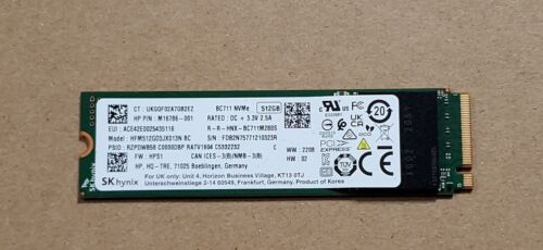 SK Hynix 512GB M.2 BC711 NVMe 80mm SSD HFM512GD3JX013N SK Hynix 512GB M.2 BC711 NVMe 80mm SSD HFM512GD3JX013N