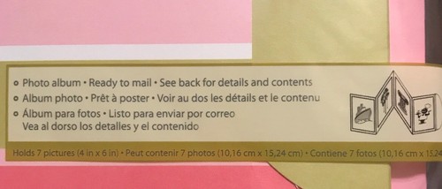 Overton House Designs Photo Mailer Album Holds 7 (4 in x 6 in) Pictures NEW