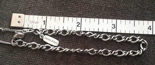 JAMES AVERY TWIST LINK STERLING SILVER CHARM BRACELET MEDIUM 8 inch