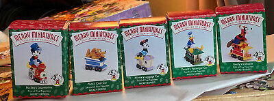 Hallmark Disney Mickey Mouse Express Merry Miniatures Full set Of 5