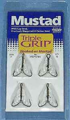 Mustad 36242-BR-4-10 #4 4CT Triplegrip Verdreifachen Haken