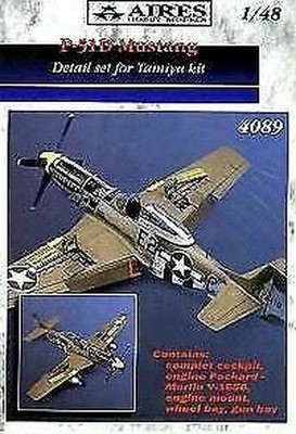 Aires Hobby 1/48 P51D Set Detalle con / Packard-Merlin V1650 Motor para Tam 4089