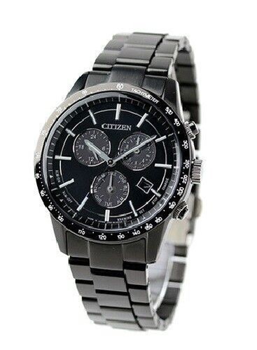 Pre-owned Citizen Collection Eco-drive Bl5495-56e All Black Model Men Watch