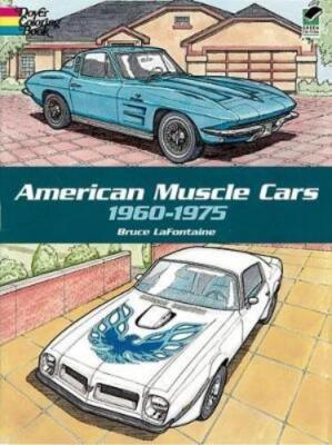 Lafontaine American Muscle Cars (Paperback) Dover History Coloring Book