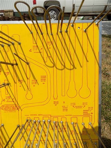 Tru Test Rachets Sockets Adaptors Vintage Store Display Advertising Rack Sign