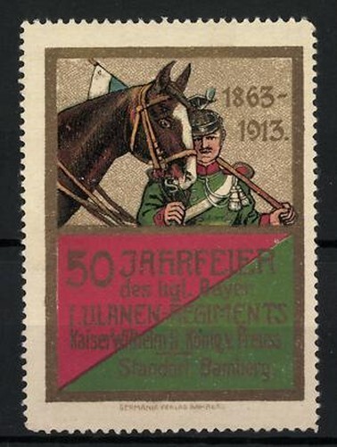 Timbres Publicitaires 50 Jahrfeier (CÃ©LÃ©Bration De L'AnnÃ©E ) De Kgl. Bayer. 1.