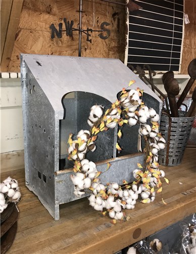 Vintage Galvanized Metal Nesting Box, 2 Hole, Farmhouse Decor, Hen Chicken Coop